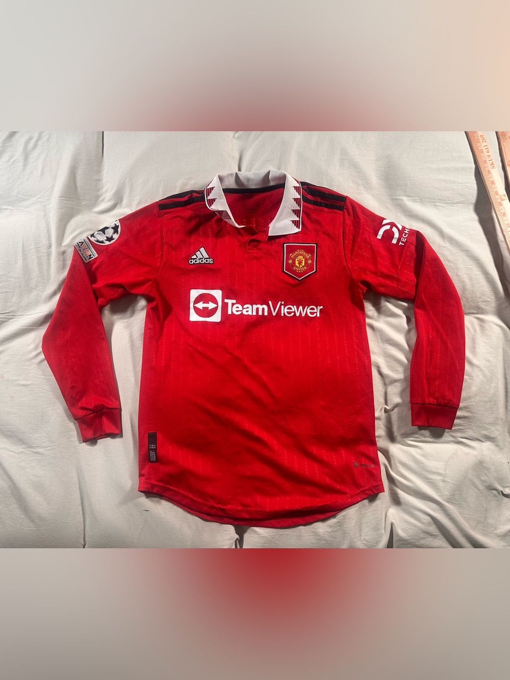 Adidas Manchester United 2022/23 Home Long Sleeve Soccer Jersey #15 Sifuentes M